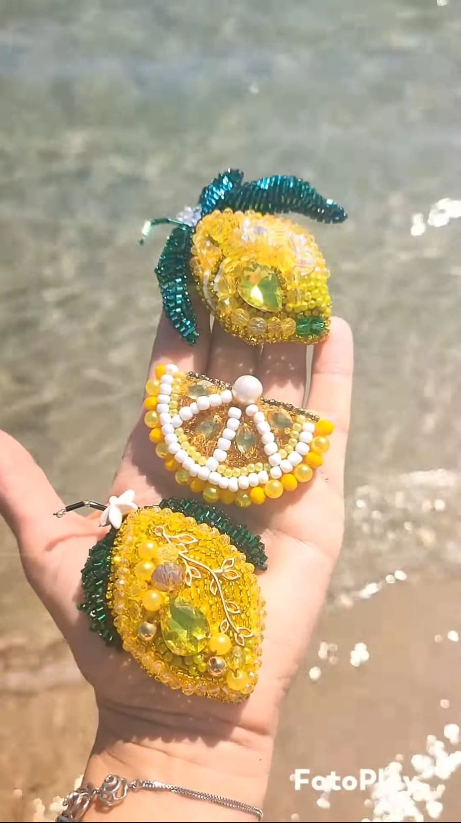 Broșe handmade lămâi
